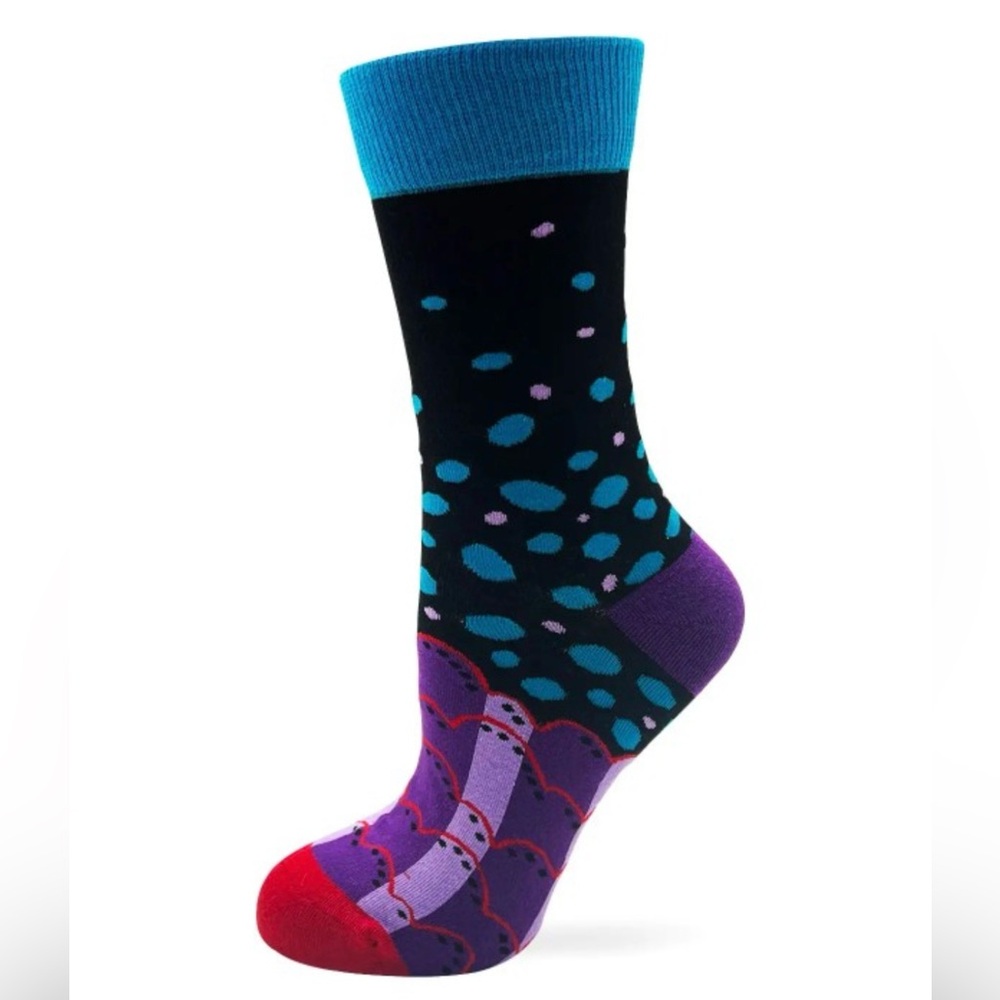 •Peace Out and Hop On• Colorful Statement Novelty Crew Socks - Picture 2 of 3